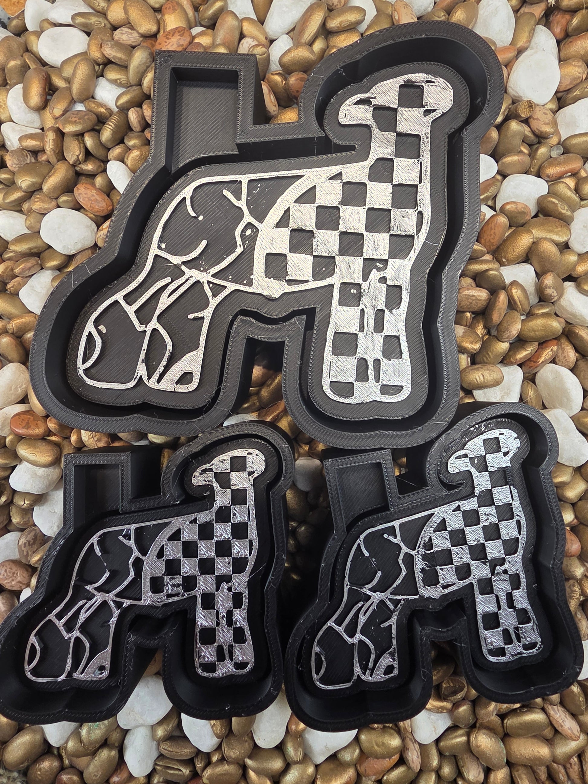 Checkered Goat Freshie Mold/ Vent