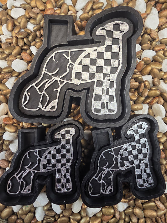 Checkered Goat Freshie Mold/ Vent
