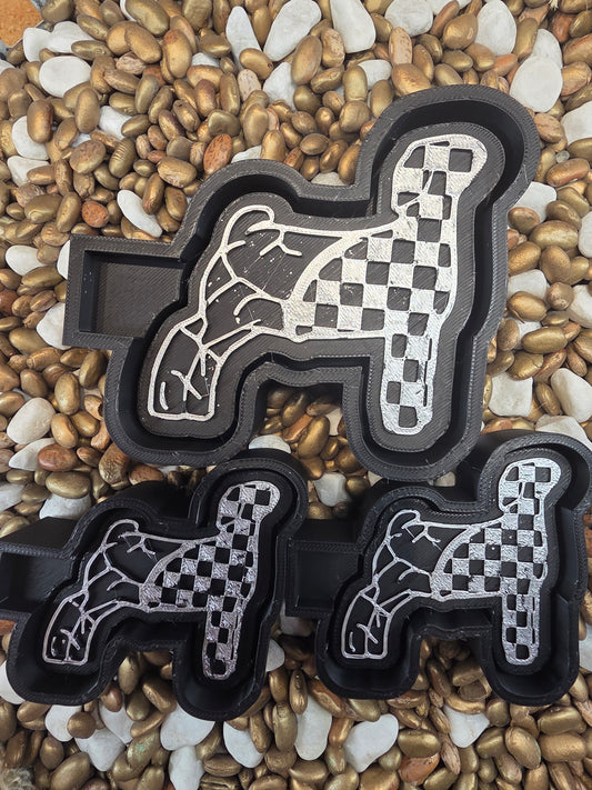 Checkered Lamb Freshie Mold/ Vent