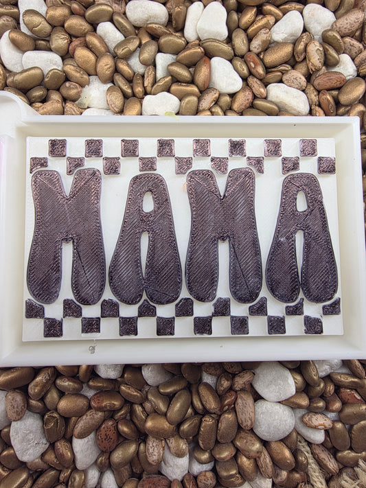Checkered Mama Freshie Mold
