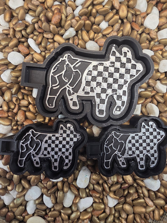 Checkered Pig Freshie Mold/ Vent