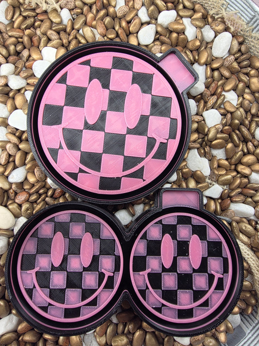 Checkered Smiley Freshie Mold and or Vents
