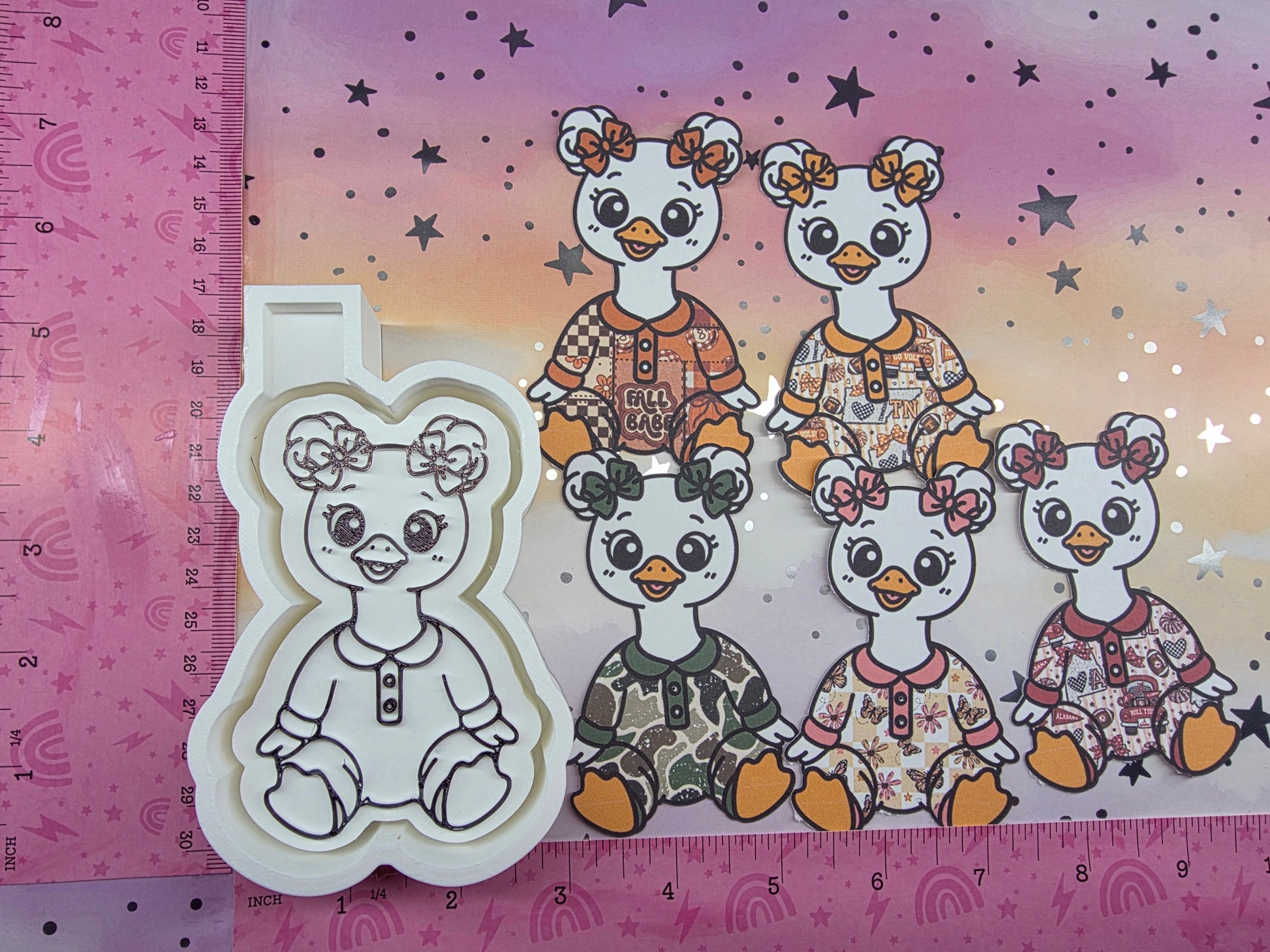 Cheer Duck Card Stock Freshie Mold