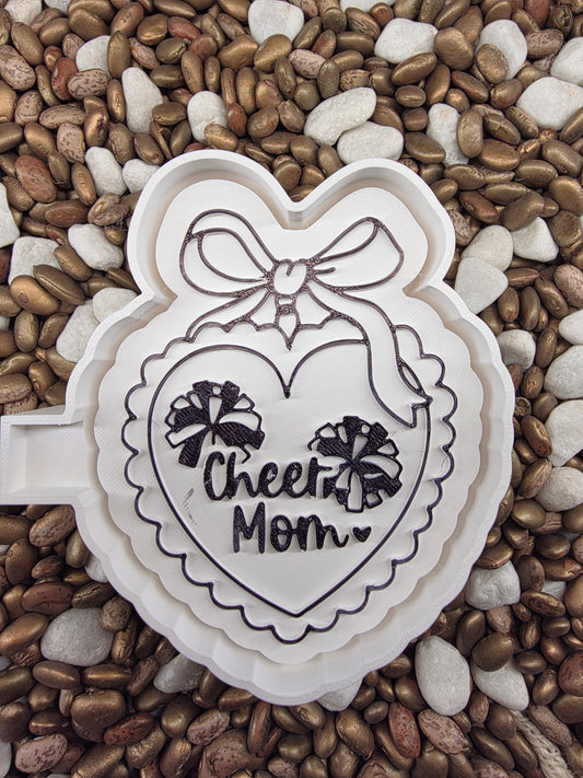  Cheer Mom Heart Freshie Mold 