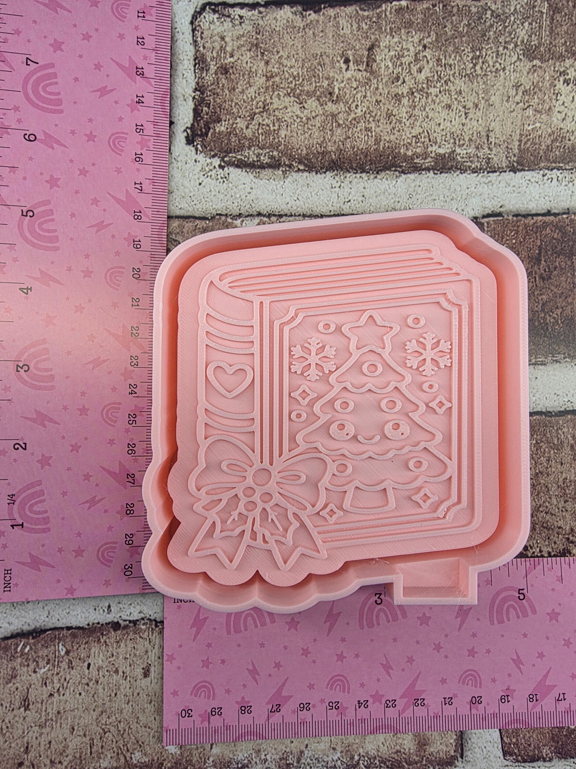 Christmas Book Freshie Mold