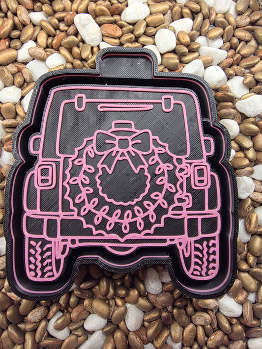 Christmas Jeep Freshie Mold