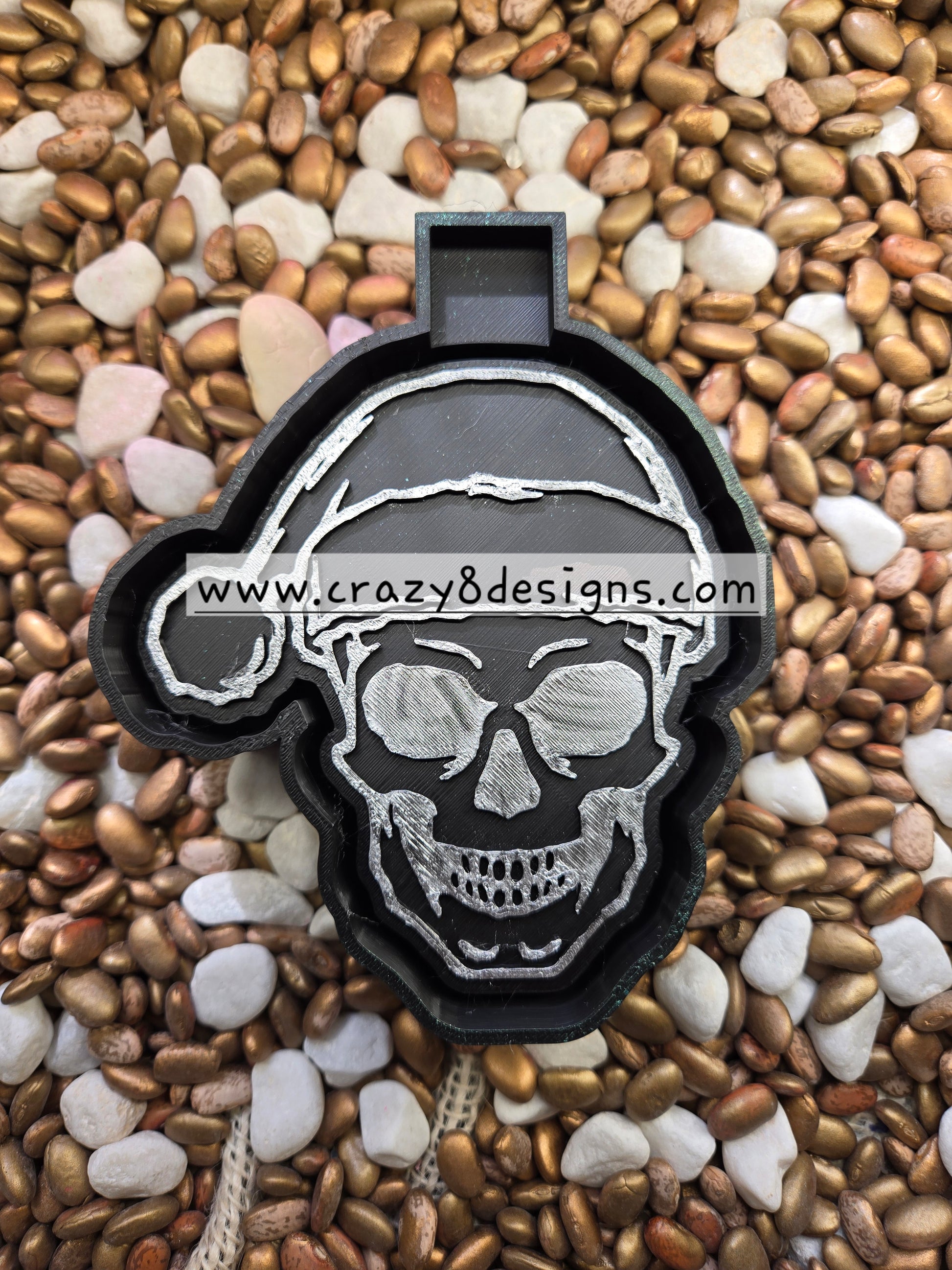  Christmas Skull Freshie Mold