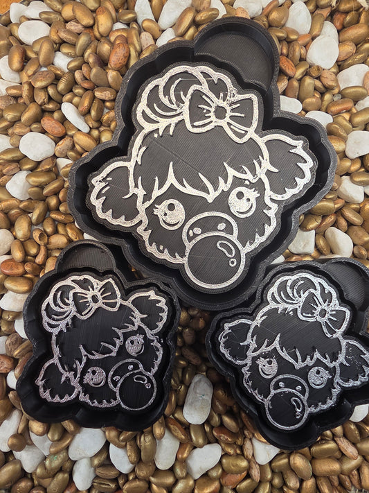 Cow Blowing Bubble Freshie Mold/ Vent