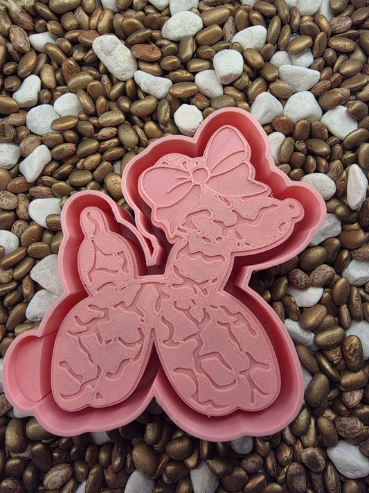Cow Pattern Balloon Dog Freshie Mold