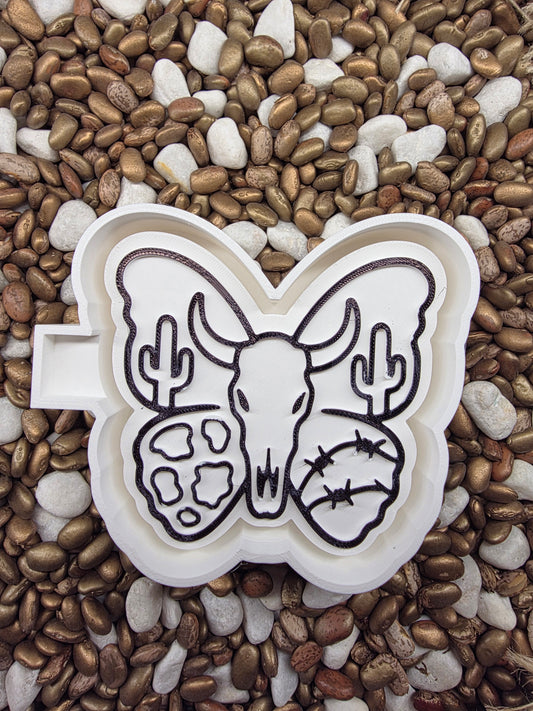 Cow Skull Butterfly Freshie Mold