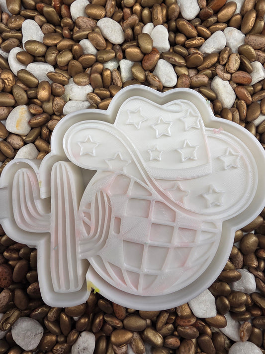 Cowboy Hat Disco Cactus Freshie Mold