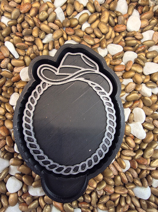 Cowboy Hat Frame Freshie Mold