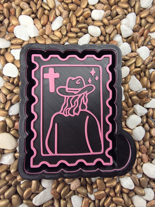 Cowgirl Cross Picture Freshie Mold