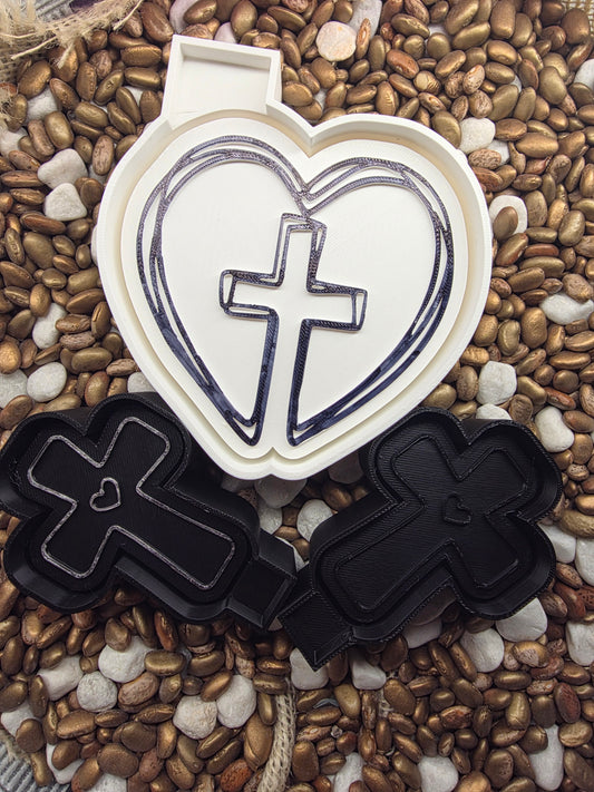  Cross Heart Freshie Mold