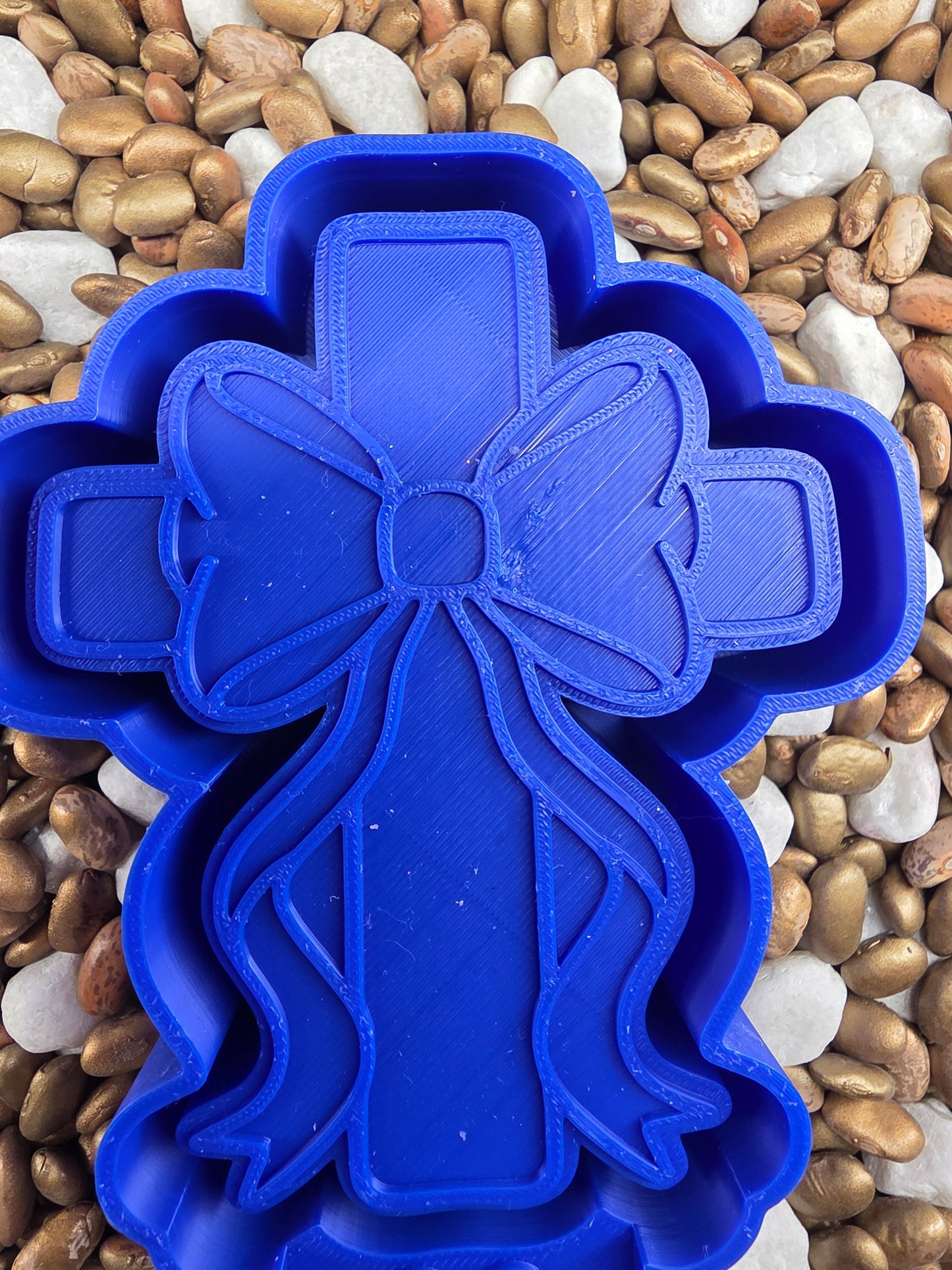 Cross with Bow Freshie Mold