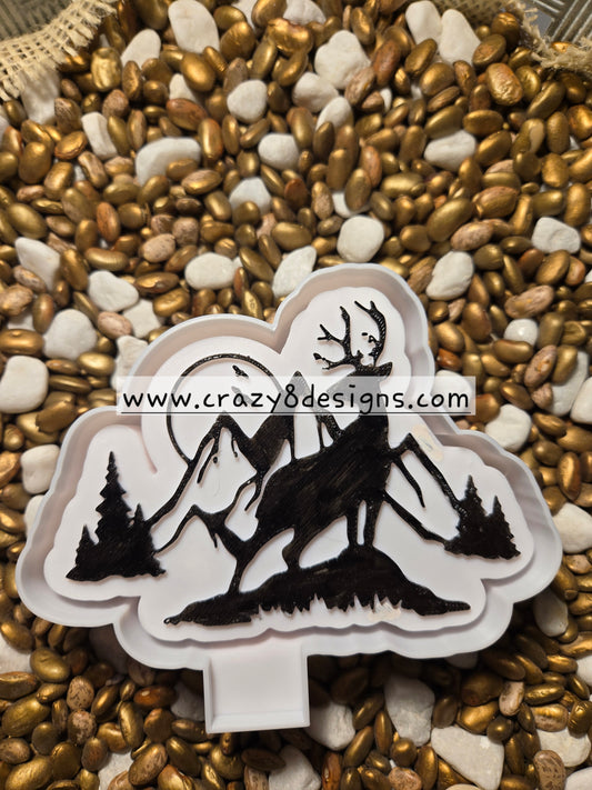 Deer & Mountain Freshie Mold
