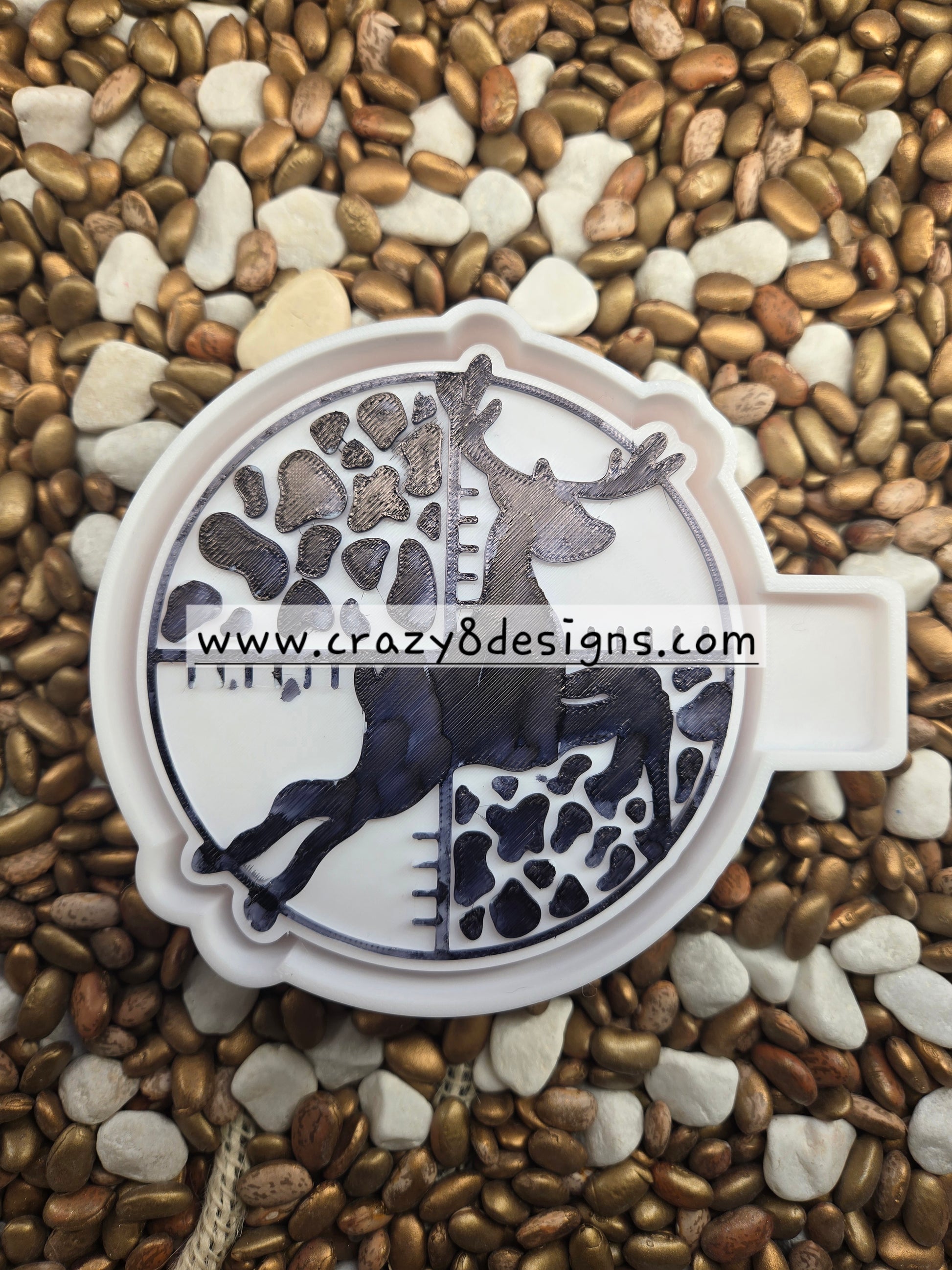  Deer Round Freshie Mold 