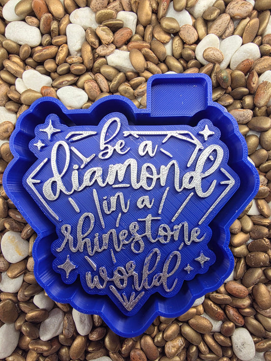 Diamond in Rhinestone World Freshie Mold