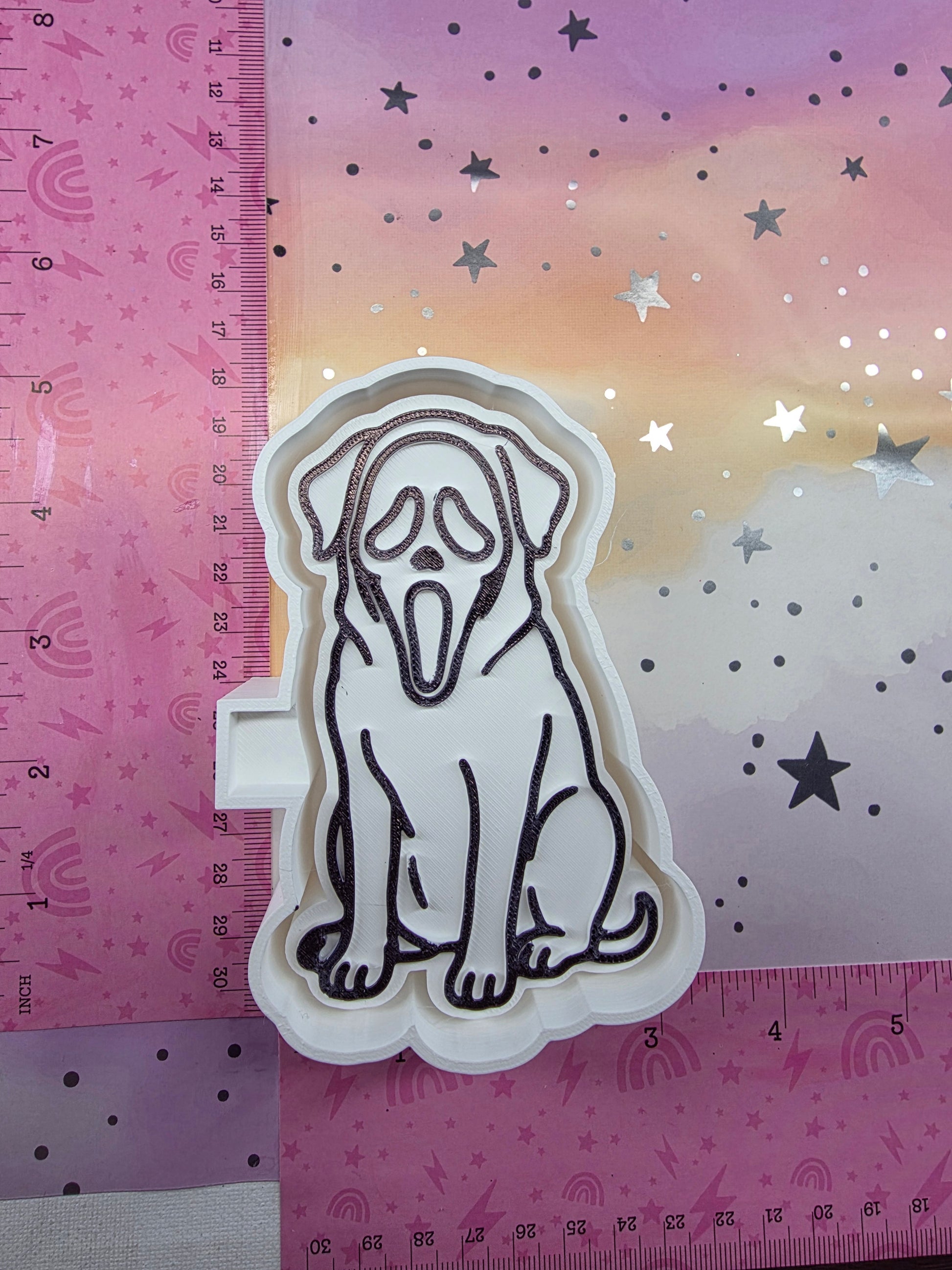 Dog Ghost Face Freshie Mold
