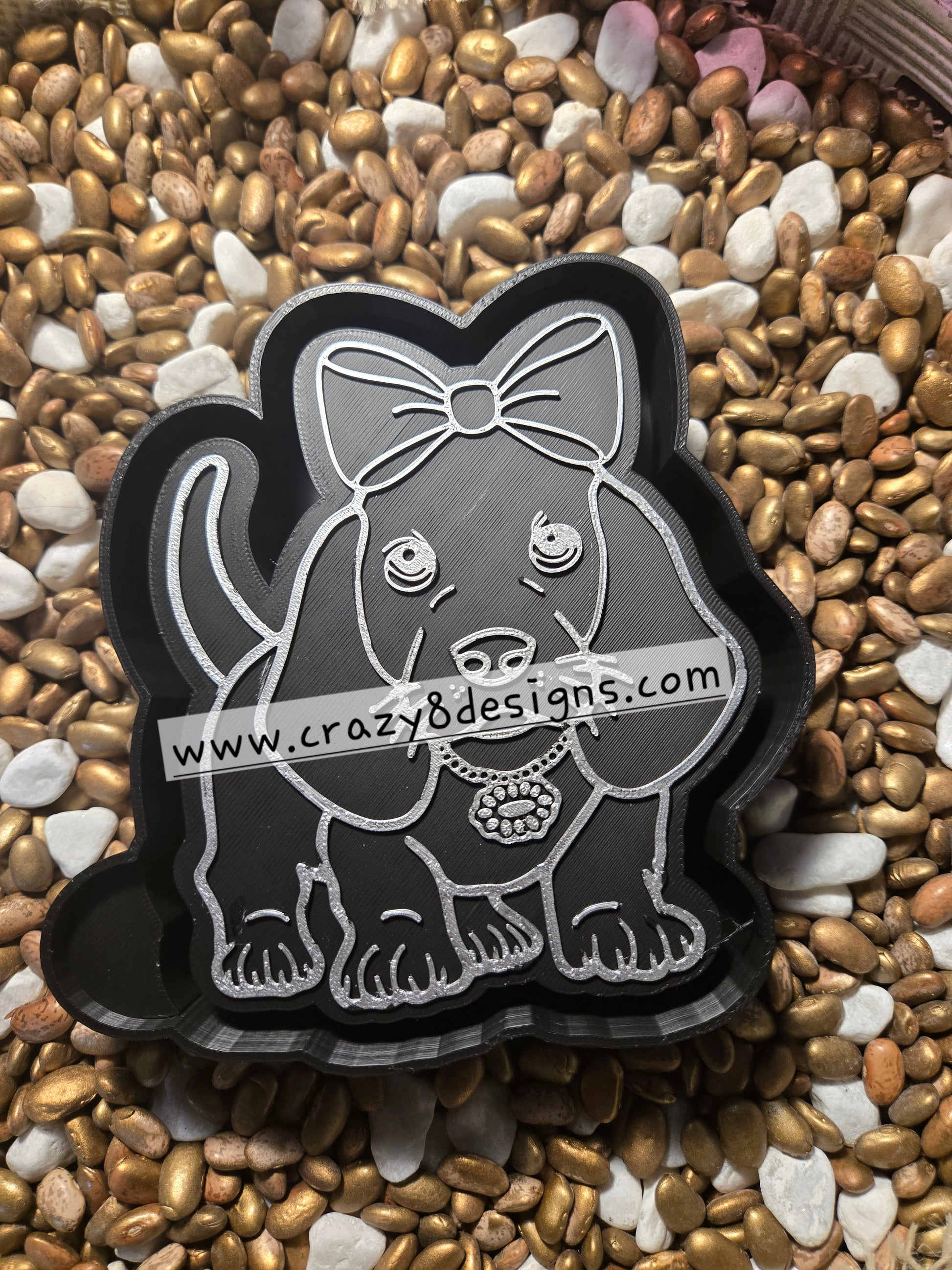  Dog with Bow Freshie Mold