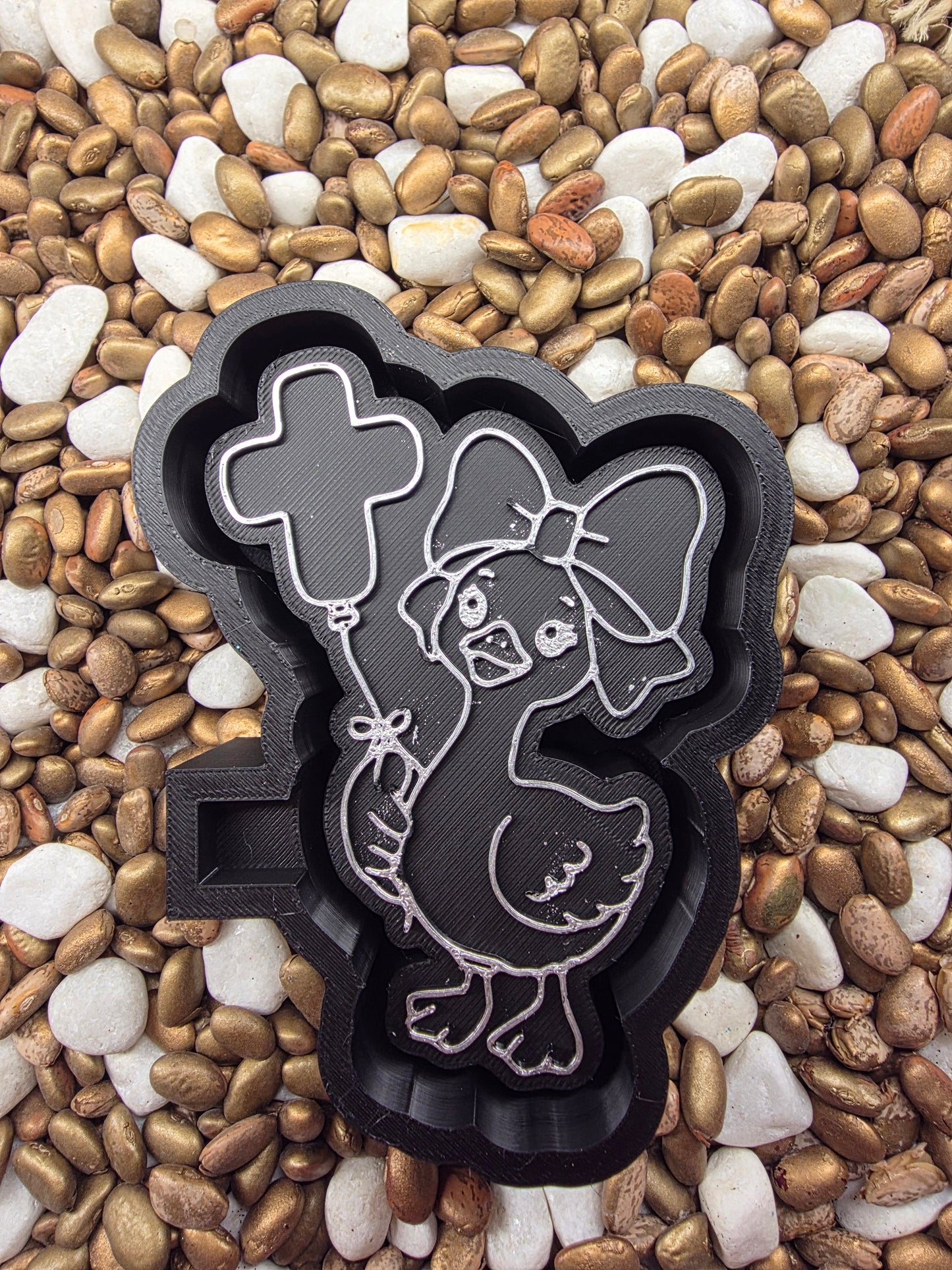 Duck with Cross Balloon Freshie Mold