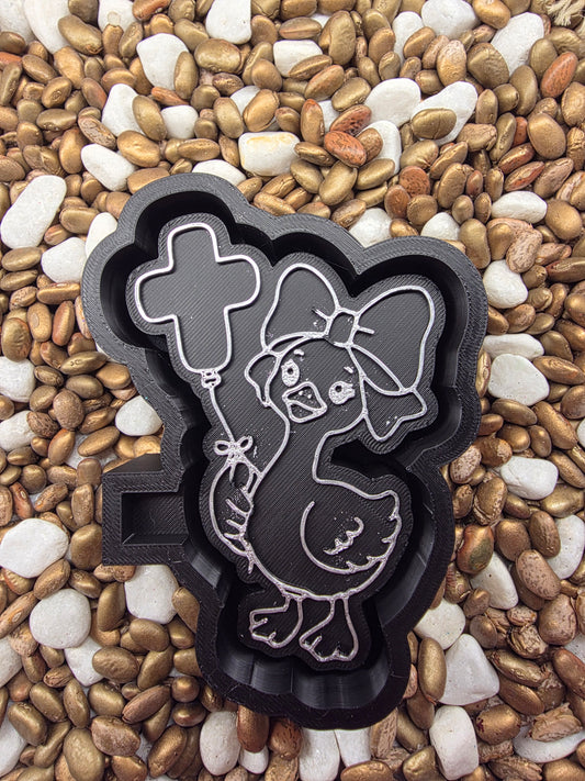 Duck with Cross Balloon Freshie Mold