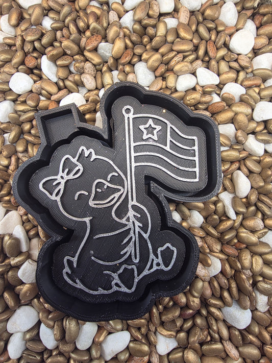 Duck with Flag  Freshie Mold