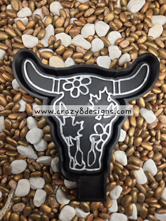 Fall Bull Skull Freshie Mold