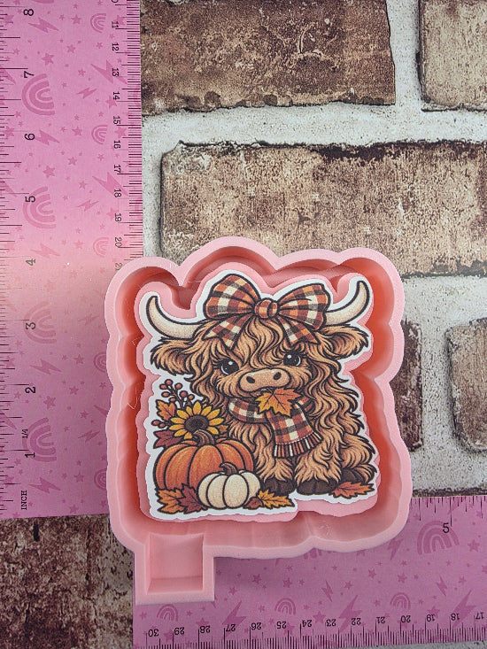 Fall Cow Cardstock Freshie Mold