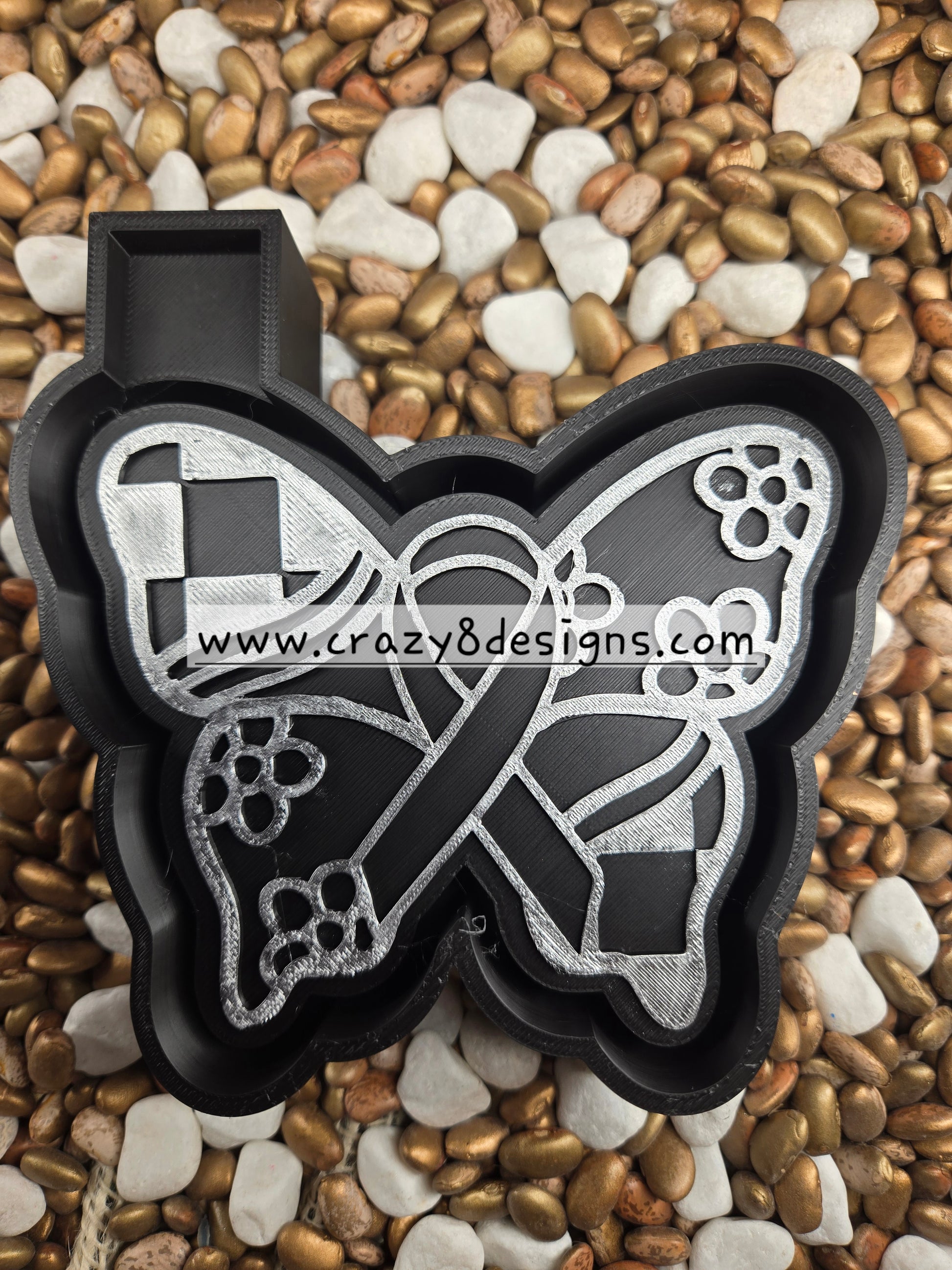 Fight Cancer Butterfly Freshie Mold