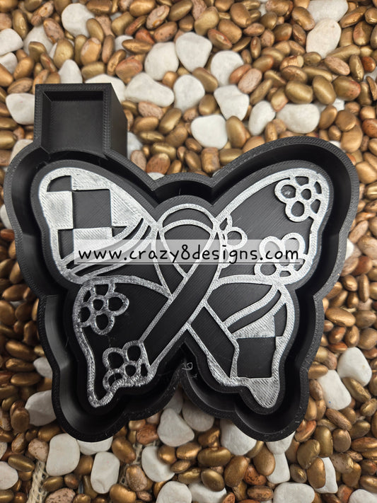Fight Cancer Butterfly Freshie Mold
