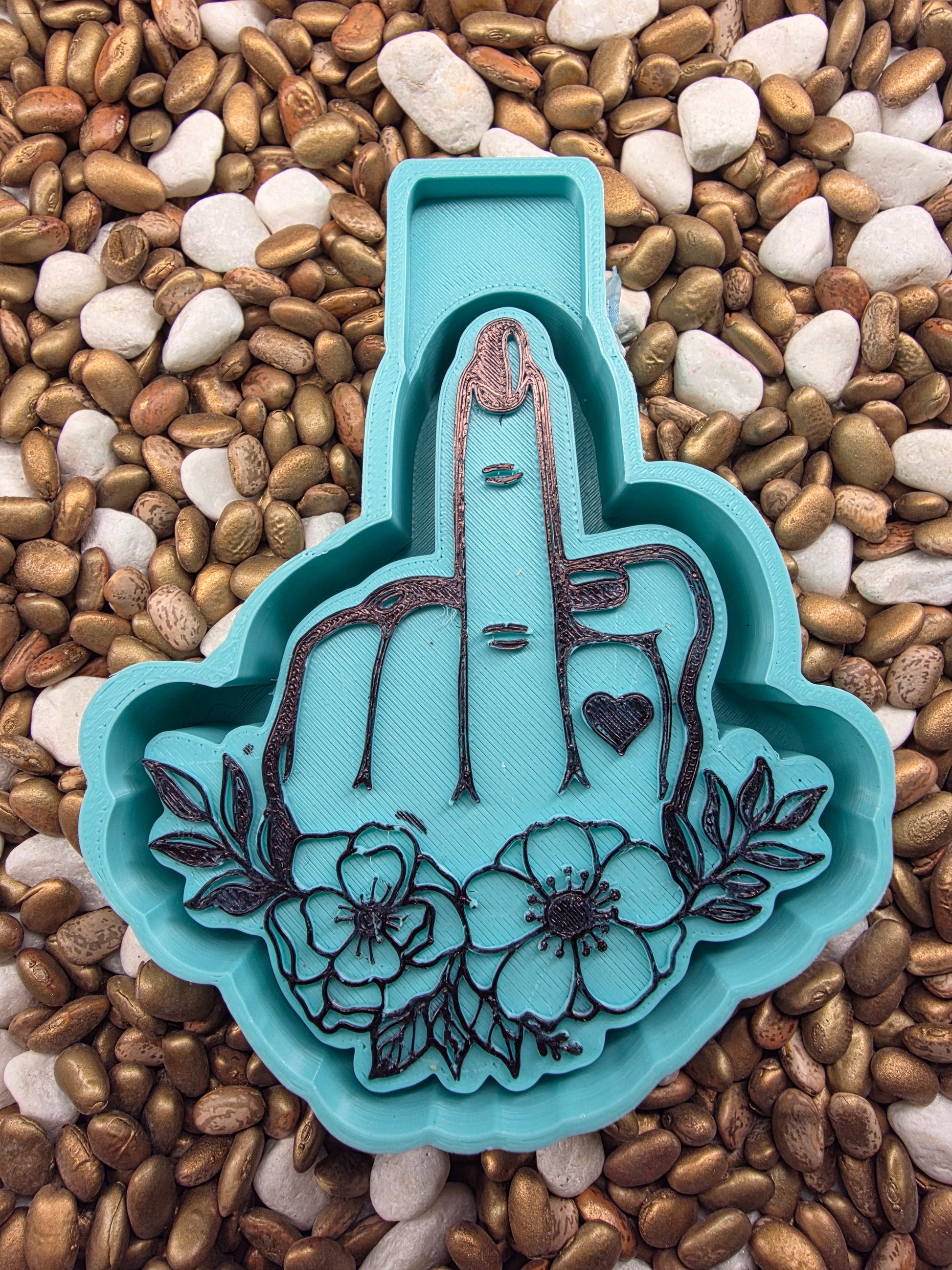 Finger Flower Freshie Mold