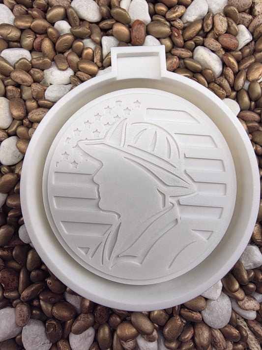 Fireman Flag Freshie Mold
