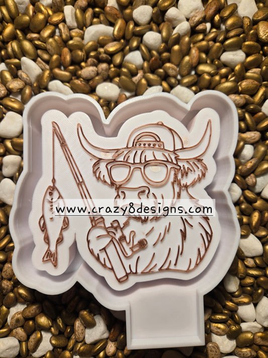 Fishing Cow Freshie Mold