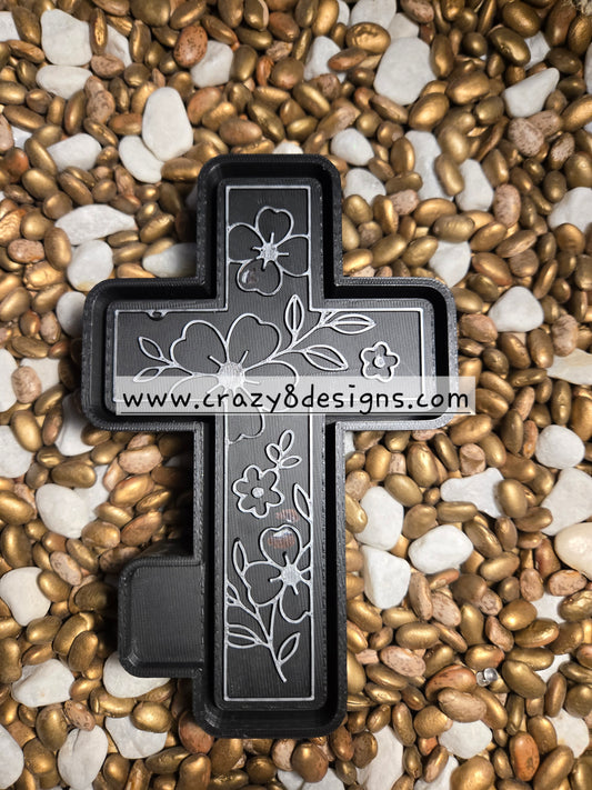 Flower Cross Freshie Mold