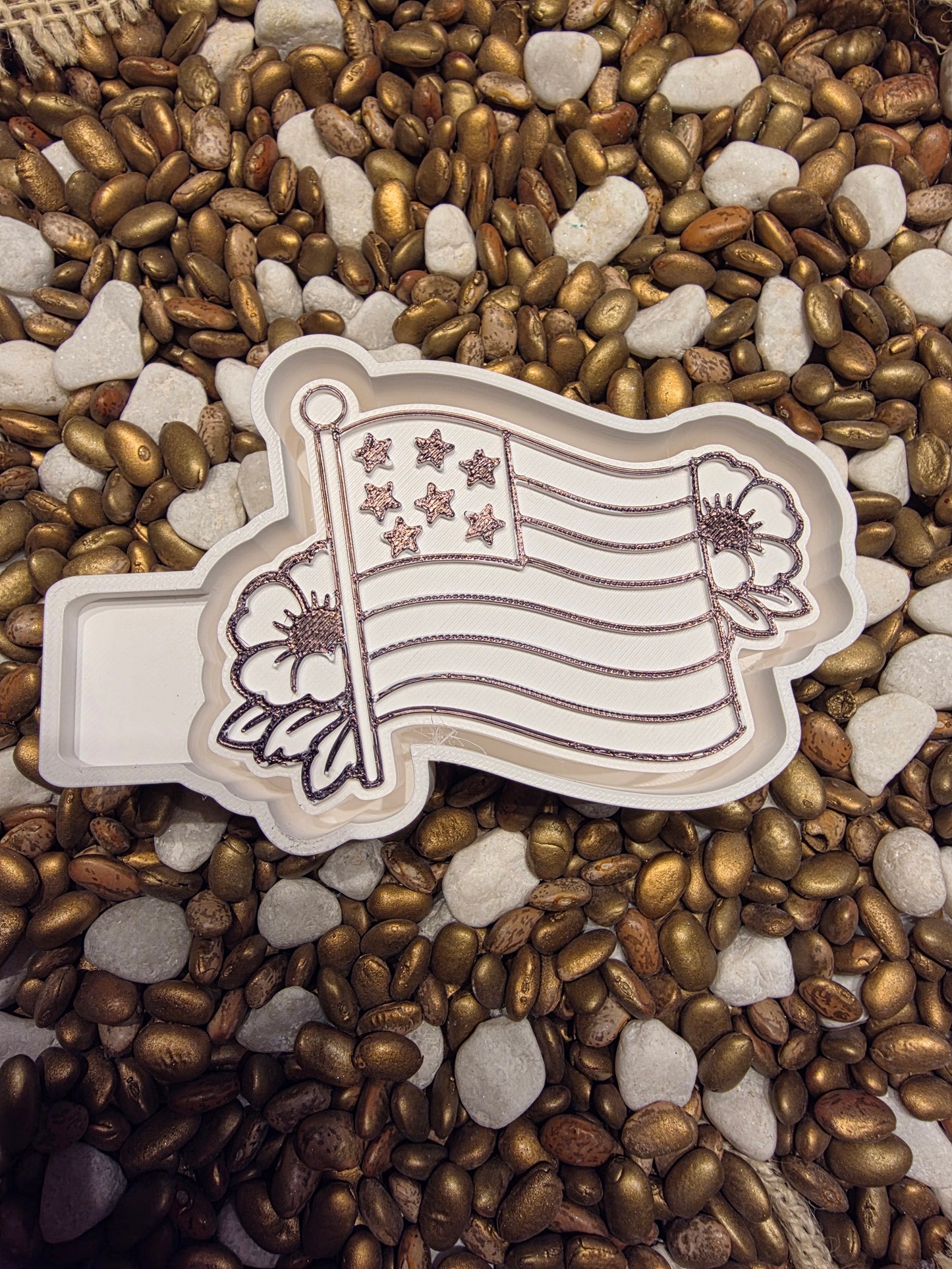  Flowers and Flag Freshie Mold