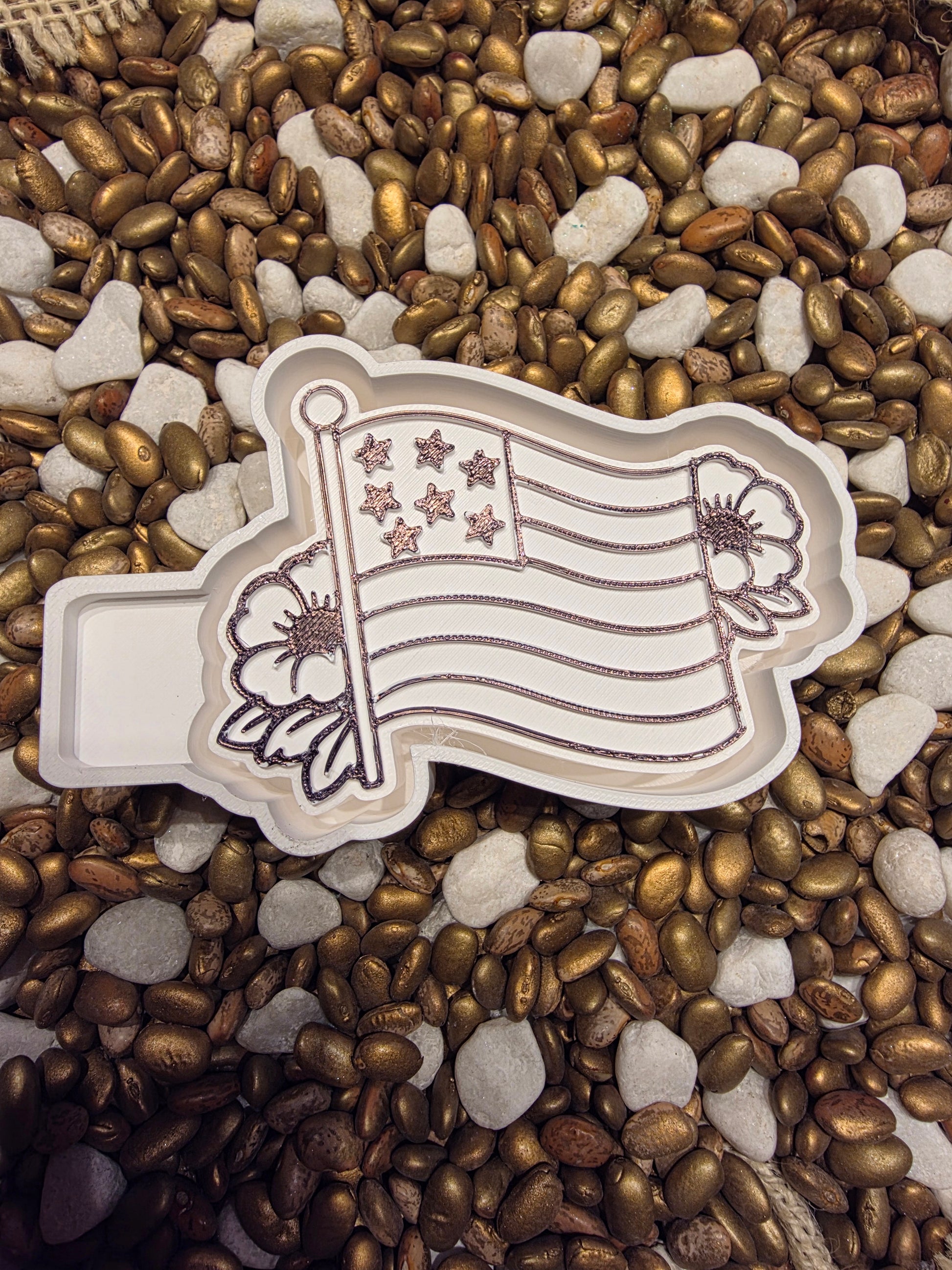  Flowers and Flag Freshie Mold