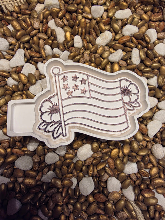  Flowers and Flag Freshie Mold