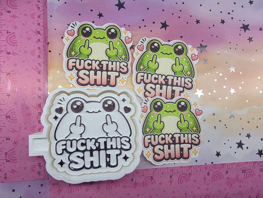 Frog F This Card Stock Freshie Mold