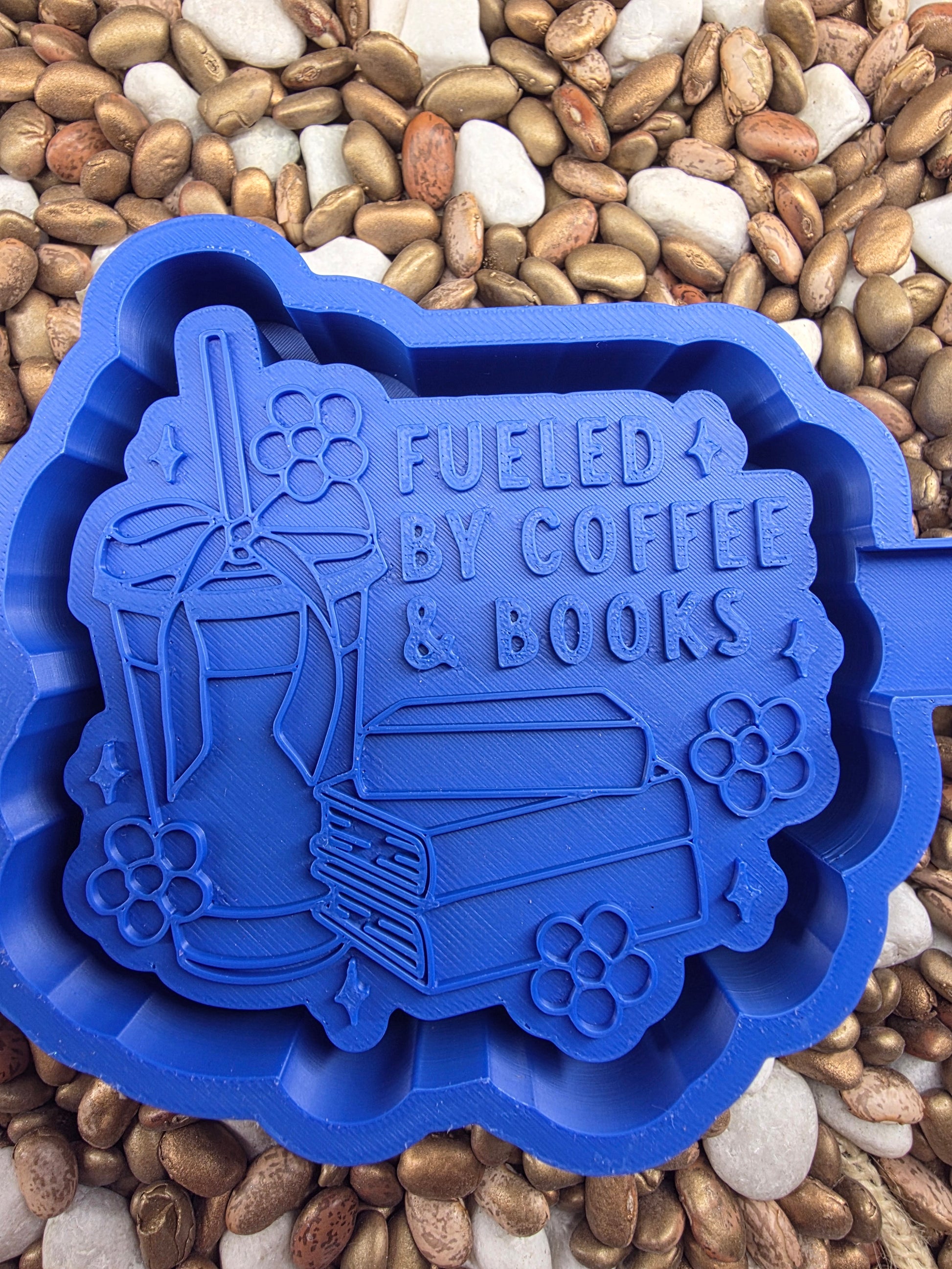  Fueled By Coffee and Books Freshie Mold