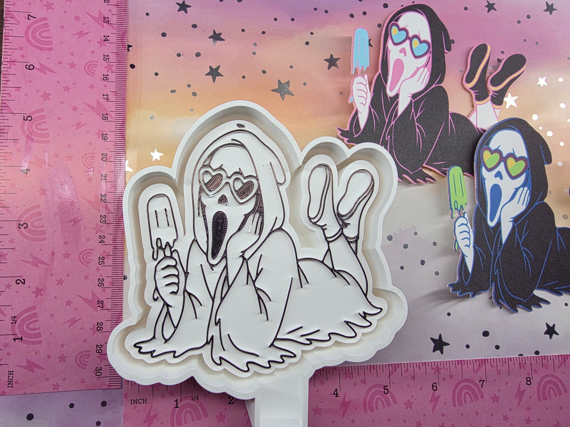 Ghost Face Card Stock Freshie Mold