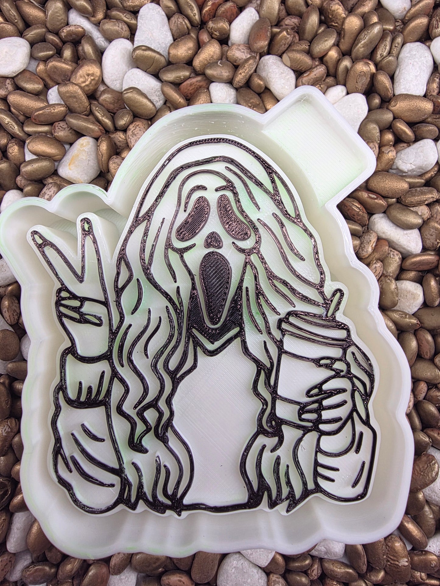  Ghost Face Girl Coffee Freshie Mold