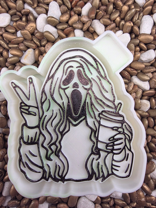  Ghost Face Girl Coffee Freshie Mold
