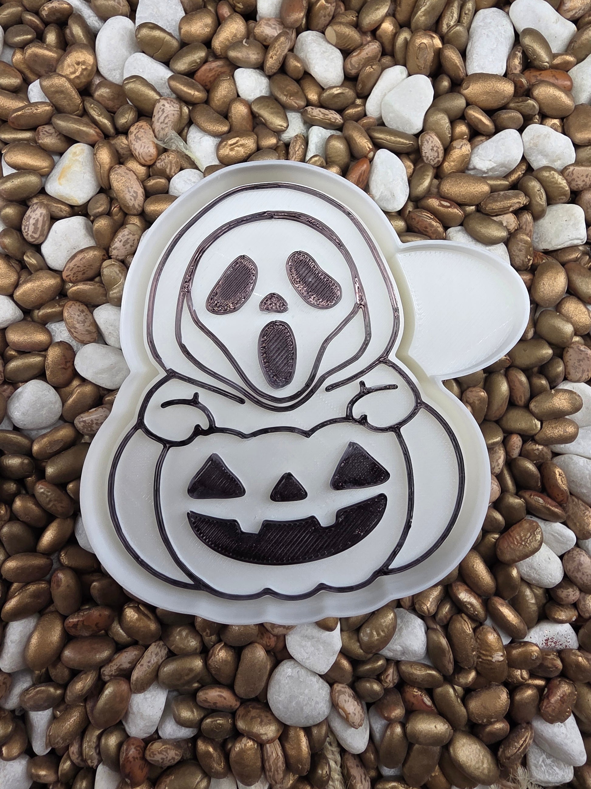 Ghost Face Pumpkin Freshie Mold