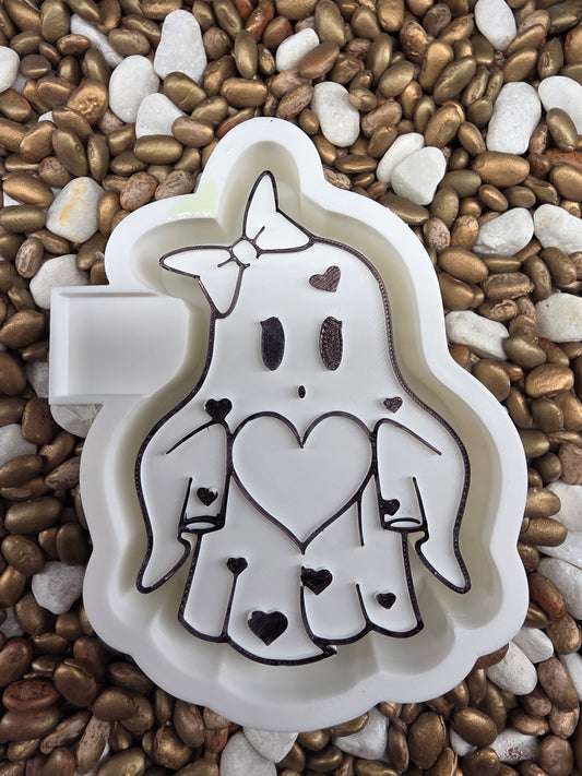Ghost Girl with Heart Freshie Mold