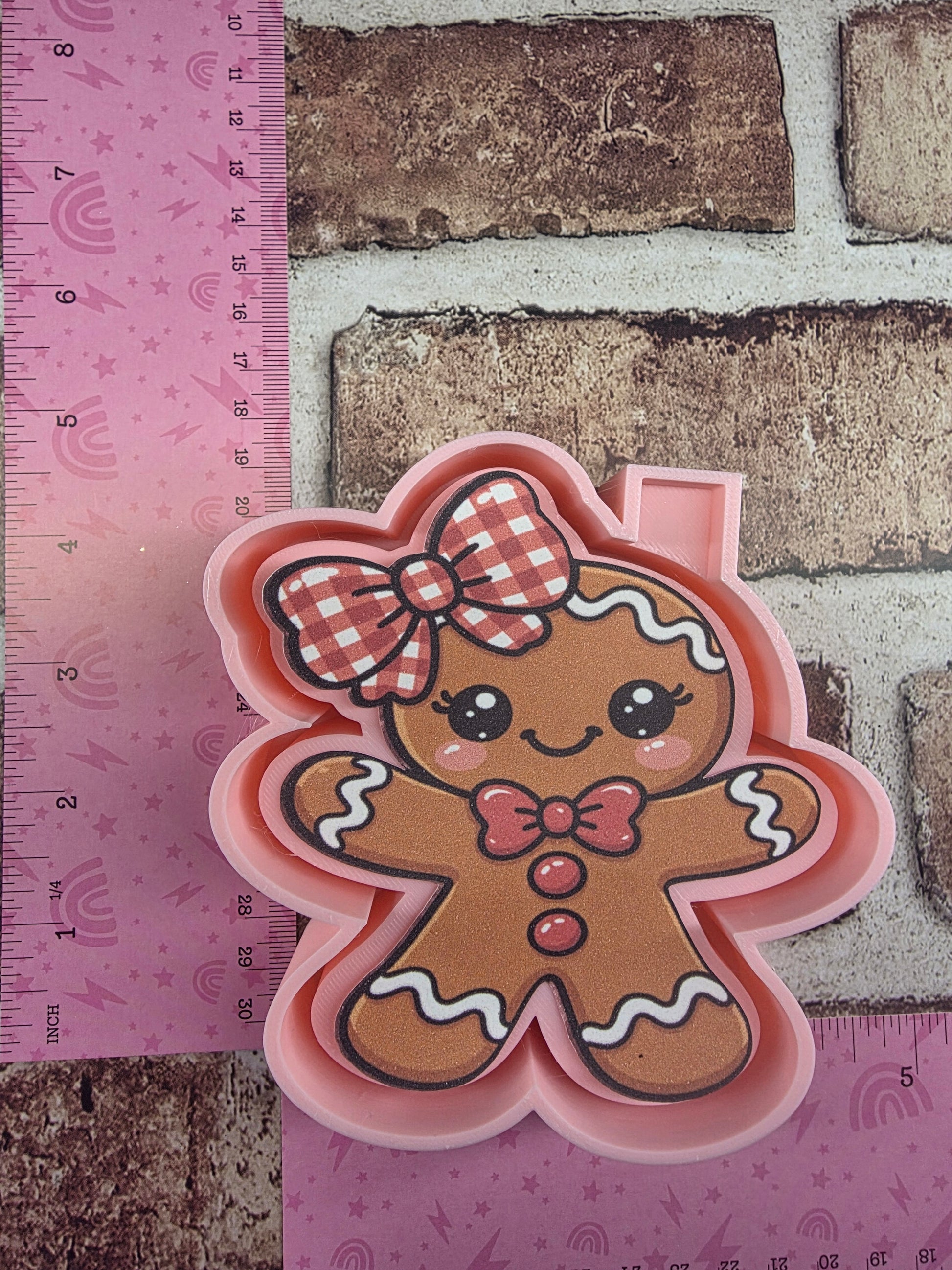 Gingerbread Girl Cardstock Freshie Mold