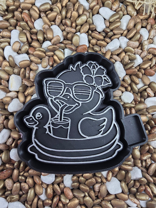 Girl Duck on a Float Freshie Mold