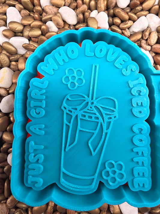 Girl Loves Iced Coffee Freshie Mold