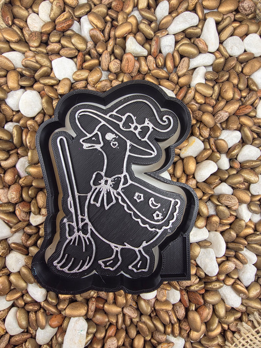 Goose with Broom Freshie Mold