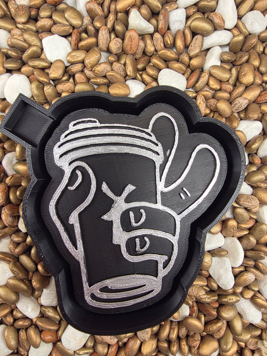 Hand Holding Windmill Cup Freshie Mold